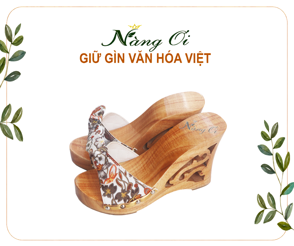 guốc gỗ quai nơ